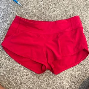 Lululemon Red Running Shorts